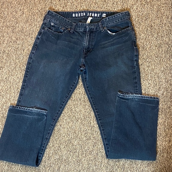 GUESS Brit Rocker Slim Straight Men's Black Straight Jeans Size 34X32 - Picture 1 of 15